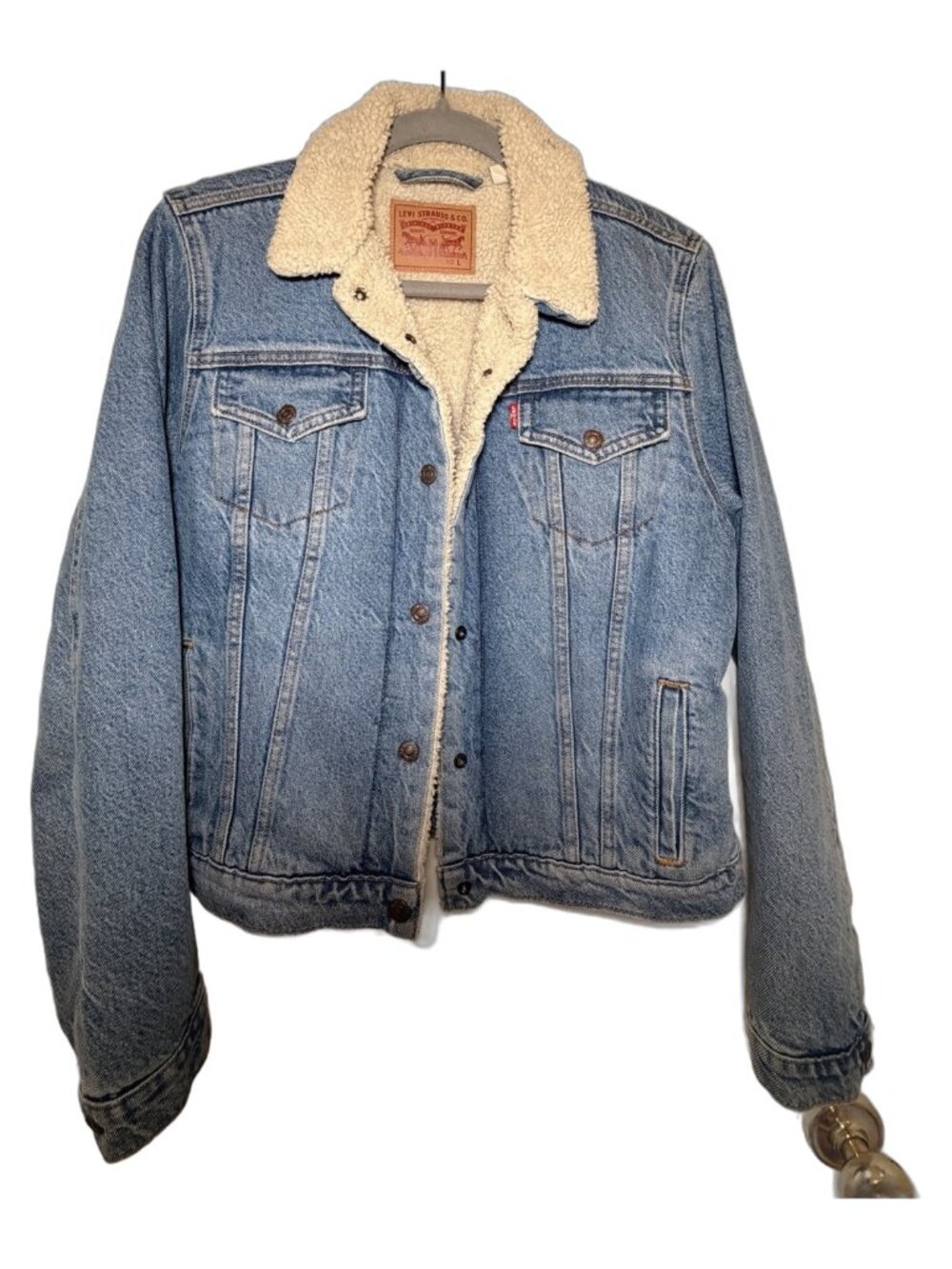 Levi's Original Sherpa Trucker Jacket Light Wash L